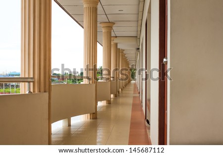 modern architecture, new empty apartment, balcony view