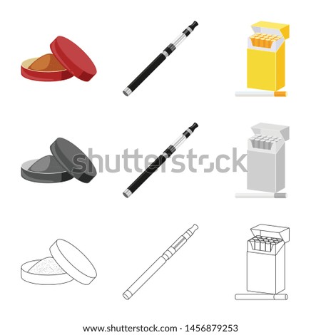 Vector design of refuse and stop icon. Set of refuse and habit vector icon for stock.
