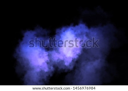 blue and purple colored mist or fog