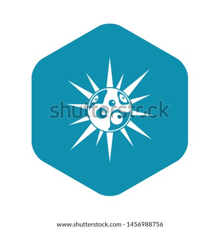 Round cell virus icon. Simple illustration of round cell virus vector icon for web