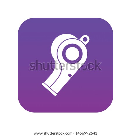 Sport whistle icon digital purple for any design isolated on white vector illustration