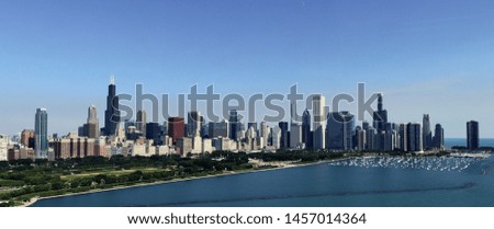 Chicago Downtown Buildings Aerial Picture