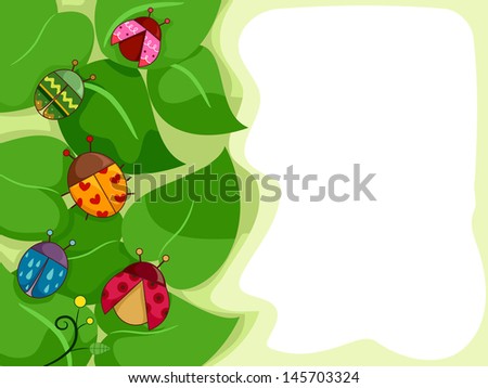 Illustration of Ladybugs Background