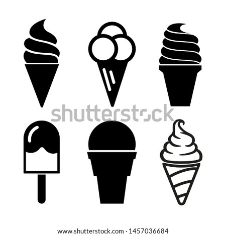 Ice cream icons set – stock vector Royalty-Free Stock Photo #1457036684