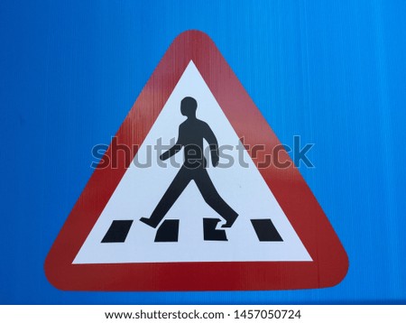 Sign Crossing the crosswalk traffic regulations