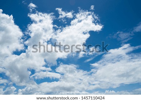 Blue sky and Sky Nature Landscape background with clouds.