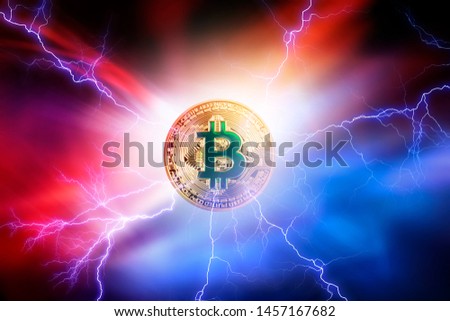 High electricity consumption of Bitcoin Royalty-Free Stock Photo #1457167682