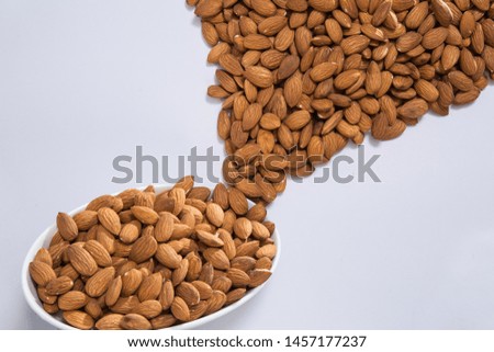 Almond decorated by heart shape