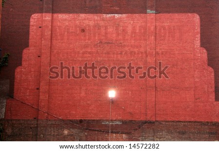 Blank Brick Wall for a Sign on Building
