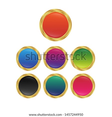 glossy labels or tags. circle sticker with gradient color.trendy color. modern design.set 
