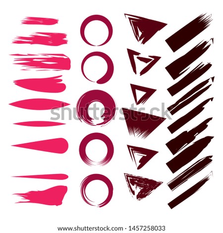 abstract paint brush stroke color strains cartoon vector illustration graphic design