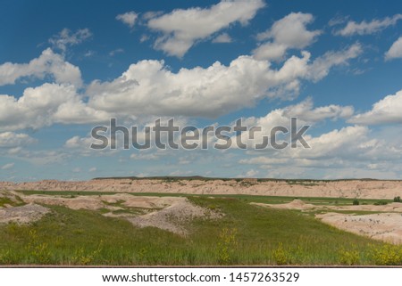Buffalo gap national grassland landscape picture.