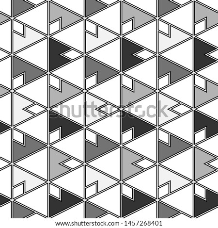 Triangles, rhombuses, polygons pattern. Triangular, quadrangular, polygonal shapes backdrop. Geometric background. Digital paper, textile print, abstract. Seamless ornament
