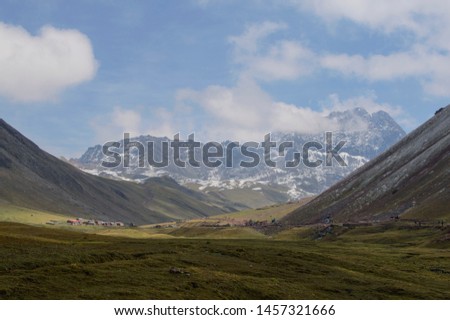 View of the Alpes mountains in Peru