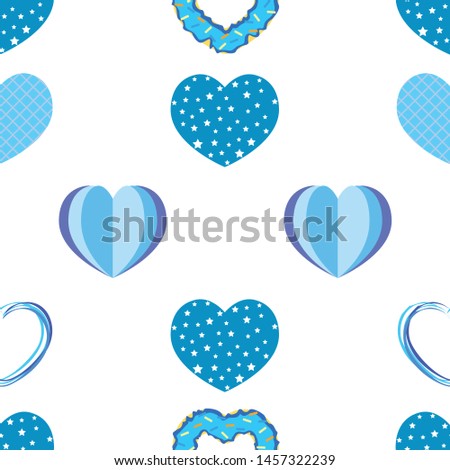 Abstract romantic background with hearts. Vector backdrop for Valentine's day.