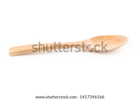 Wooden Spoon isolated on a white background.