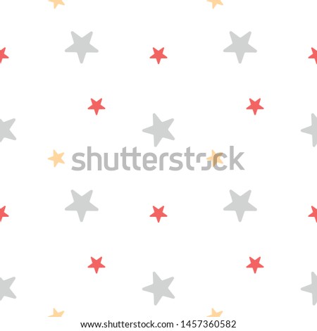 stars pattern seamless white background
