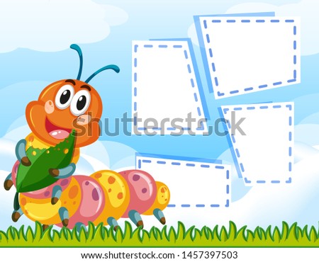 Animal frame template poster with blank copyspace illustration