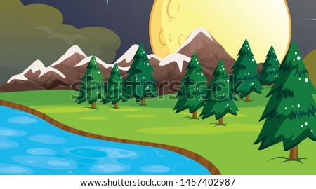 Empty background nature scenery illustration
