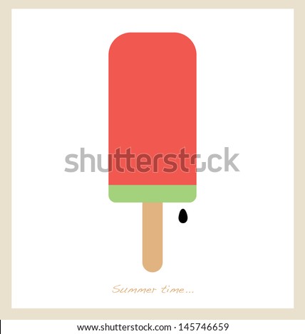 ICE CREAM BAR FOR SUMMER TIME. Vector illustration template.