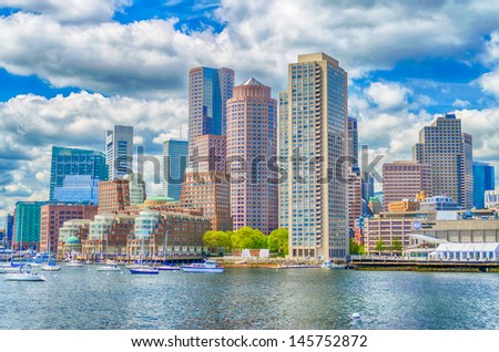 Boston Skyline as seen from the Bay
