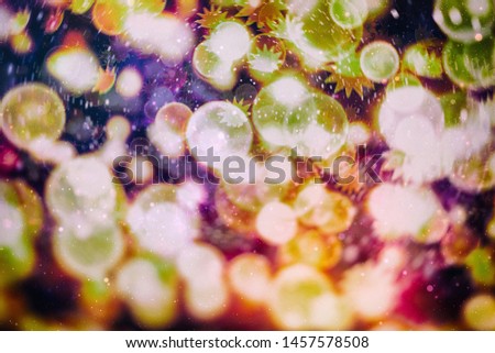 Christmas bokeh glowing Background. Glowing Holiday Abstract Defocused colorful Backdrop. Bright vivid Blurred colourful New Year holiday Bokeh