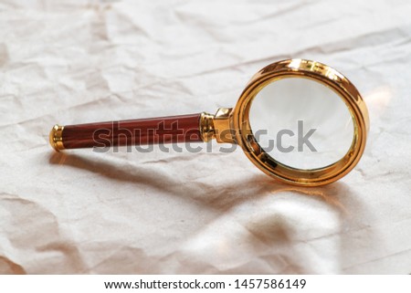 old magnifier close up, end of 18th of early 19th century