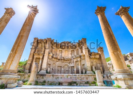 Ancient and roman ruins of Jerash (Gerasa), Jordan. Royalty-Free Stock Photo #1457603447