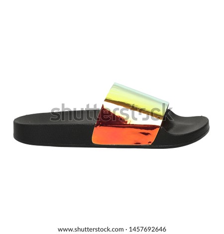 trendy slide-in slipper isolated on white background
