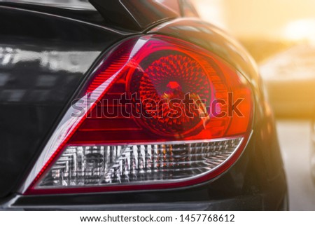 Rear light on new dark car