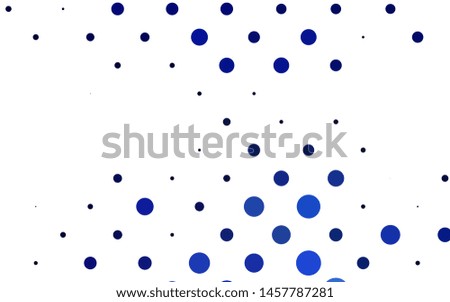 Light BLUE vector background with bubbles. Glitter abstract illustration with blurred drops of rain. Pattern of water, rain drops.