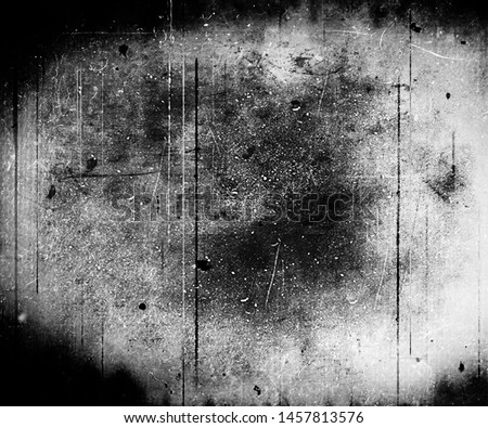 Grunge scratched movie background, old film effect, distressed scary horror texture, copy space