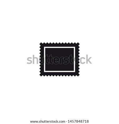 Postage stamp template. Postage stamp on white background