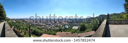 
panorama top view bergamo, Italy