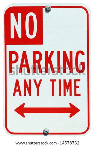 No Parking Any Time street sign