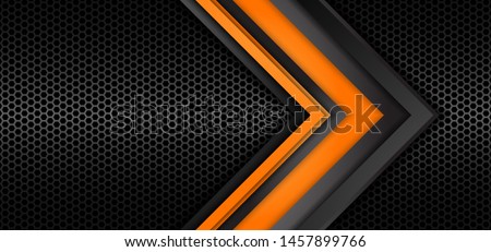 Elegant dark metal background. Futuristic vector illustration with 3d shapes and shadow effect.