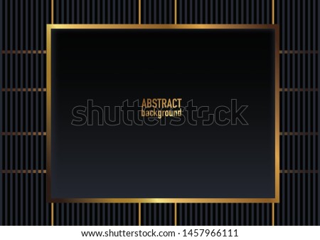 Dark Blue Abstract and Gold Line Background or Wallpaper, Vector EPS 10