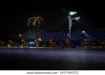 China Beijing Olympic Green district big nest stadium