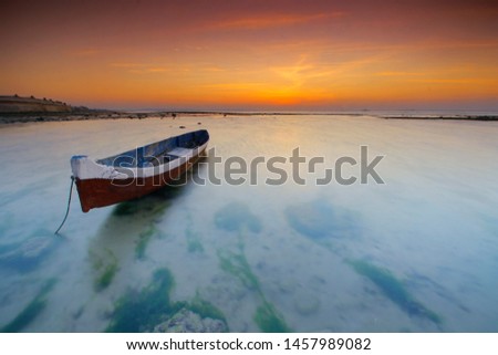 Stranded Boat In The Dusk