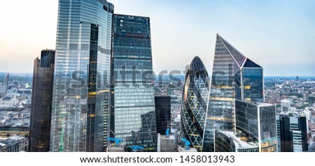 London skyline , city escape at sunny day Royalty-Free Stock Photo #1458013943