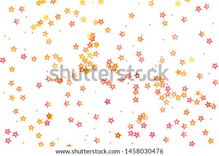 Bunch of colored stars isolated on white background. Festive concept.