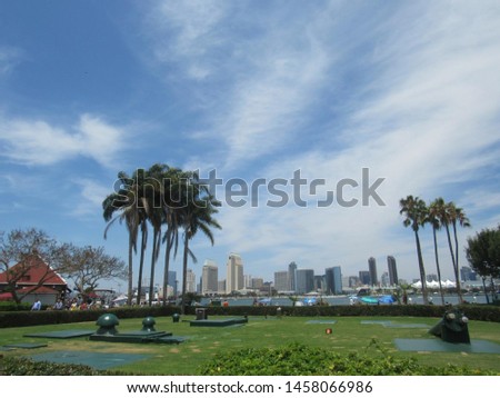 San Diego skyline as seen from Coronado 
Ferry Landing, Coronado Island, California