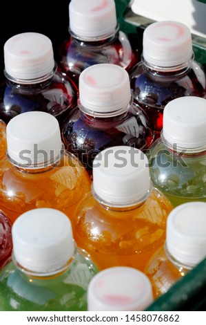 Colorful Soda And Sports Drink Bottles