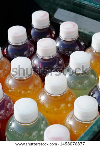 Colorful Soda And Sports Drink Bottles