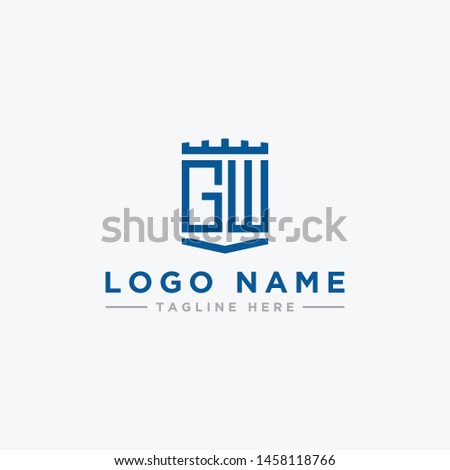 logo design inspiration for companies from the initial letters of the GW logo icon. -Vector