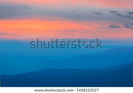 quiet sea bay before a sunrise, natural twilight background