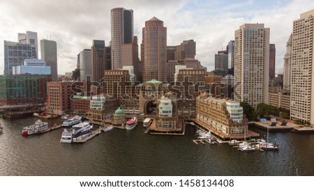 Ariel view of the Boston Seaport