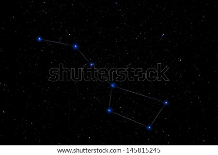 Constellations. Ursa Major (Great bear) Royalty-Free Stock Photo #145815245