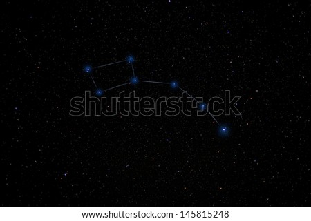 Constellations. Ursa Minor (Smaller bear) Royalty-Free Stock Photo #145815248