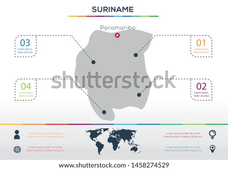 SURINAME-info graphics elements Vector illustration